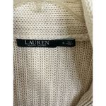LRL Lauren Ralph Lauren Women's Cable Knit V Neck Sweater Beige Sz S Photo 4