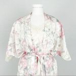 Vintage Satin Botanical Nightgown + Robe | Size M White Size M Photo 1
