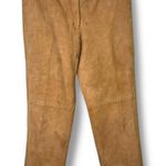 Ron Leal Chestnut Italian Genuine Leather High Waist Stitched Straight Leg Pant Brown Size 6 Photo 0