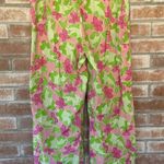 Lilly Pulitzer Vintage Button Up Floral Capri Pants Medium Photo 3
