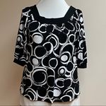 Cha Cha  Vente Black/White Print Blouse Photo 0