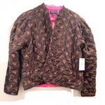 Something Navy Women's Reversible Quilted Floral Jacket Sz M Photo 3