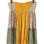 Free People  Across The Sea Strapless Yellow Patchwork Tunic Mini Dress medium Photo 5