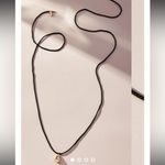 Anthropologie  Mini Pearl Pendant Necklace Gold & Black Photo 1