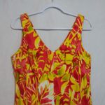Ralph Lauren  Tropical Floral Sleeveless Stretchy Dress - Red and Yellow Size 6 Photo 1