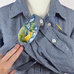 Lilly Pulitzer Blue Gingham Button Down Shirt Resort Fit Cotton Size Medium Photo 7