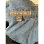 Jessica London  Women's Size 20 W Blue Denim Button-Up Shirt Western Minimilist Photo 6