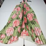 L'IDÉE Olympia Gown pleated floral green maxi dress size 12 Photo 6