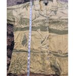 Tommy Bahama Silk Button Up Shirt Women's Large Beige Shell Print Short Sleeve Photo 2