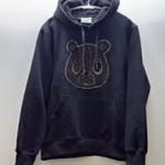 Black Hoodie with Glitter Panda Design Size M Photo 0