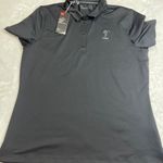 Under Armour  LPGA HeatGear Polo Shirt Women's Size XL Black Moisture-Wicking NEW Photo 4