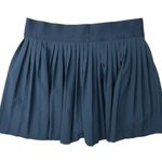 Kyodan Blue Elastic Waist Stretch Pleated Wrao Active Mini Skort Shorts Skirt S Photo 1