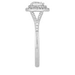 10kt White Gold 1/3 CT diamond engagement ring set bridal set size 7 Silver Photo 1