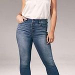 Abercrombie & Fitch Simone High Rise Raw Hem Jeans in Blue Size 27S Photo 0