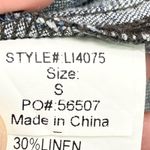 Level 99 Shirt Dress Womens Small Chambray Tencel Linen Pintuck Minimal Coastal Blue Photo 7