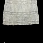 Valerie Stevens VTG Women Boho Prairie Skirt XL Lace Tiered Sequin Cottage Fairy Photo 3