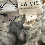 Rebecca Taylor  La Vie Floral Smocked Prairie Style Blouse L Photo 4