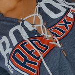 Majestic DIY Lace Up Boston Red Sox T-Shirt Photo 1