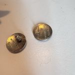 Stunning Vintage Laurel Burch Mynah Bird Black Enamel Disc Earrings Gold Photo 4