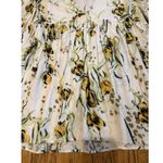 Free People Shirt Womens Medium White Yellow Floral Boho Babydoll Tunic OBB15445 Photo 4
