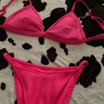 Hollister Ribbed Bikini SET Hot Pink Photo 0