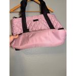 Steve Madden  Quilted Puffer Tote Bag Lilac Purple Black Straps Zip Pockets Large Photo 3