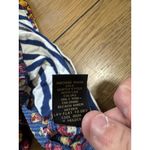 Lee  Size Large‎ Floral Striped Blouse Blocked Style Sleeveless Top Blue Boho NWT Photo 6