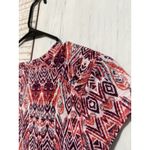 Title Nine  Matahari Geometric Short Sleeve Shirt Logo Pink Size XS Photo 6