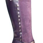 Donald Pliner Purple Suede and Leather Boot Shoe Embellished Studs NWT New $695 Photo 5