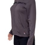 FILA Women's Grey Ruffled Long Sleeve Pockets Full Zip Jacket Size S Photo 1