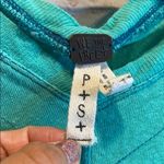 Free People Teal cap sleeve v neck shirt distress Photo 2