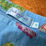 Fresh Produce VTG  Boxy Tank Top Fish Small Periwinkle Blue Cotton USA 90s Photo 1