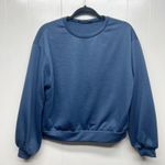 Zaful Womens Navy Blue Pullover Cropped Sweatshirt Size Medium Activewear Casual Photo 0