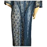 VINTAGE 1990'S DAWN JOY NAVY BLUE LACE SHEER CORSET BACK DRESS (26) Photo 9