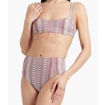 Veronica Beard NEW  Celeste ruched printed bikini top Photo 1