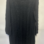 Jessica London  CHARCOAL LONG SLEEVE MIDI CABLE KNIT SWEATER DRESS SIZE 14/16 Photo 0