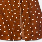 A New Day A.n.a Rust & White Polka Dot Skirt, Front Button with Split Photo 2