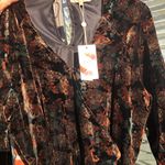 Chelsea and Violet NEW renessaince wrap mini dress soft crushed velvet Floral XL Photo 1