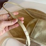 Diamicci Vintage 90s Cream Leather Woven Tassel Pull Crossbody Small. Square Bag Photo 5