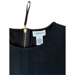 Carmen Marc Valvo  Long Sleeve Zip Stretch Peplum Hem Blouse Womens S Black Top Photo 7