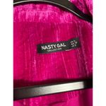 Nasty Gal  Collection Fuchsia Crushed Velvet Blazer – US 4 Photo 6