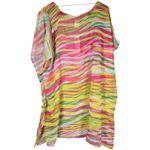 Becca Plus Size Awaken Printed Flutter-Sleeve Tunic Swim Cover-Up 0X NWT Photo 1