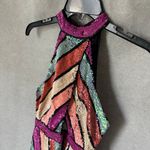 NBD X BY Gianna Mini Halter Dress in Pastel Clouds XS Sequins Party Cocktail Photo 4