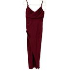 Windsor  Dark Whimsigoth Surplice Neckline Split Cocktail Dress‎ Size 9 Burgundy Photo 2