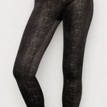 Spanx Velvet Shine Black Gold Metallic Shimmer High Rise Tummy Control Size M Photo 0