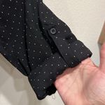 Larry Levine black with white polka dots drawstring waist lined dress. EUC. Photo 2