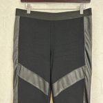 BCBG MaxAzira Bayle Pants Womens Medium Black Faux Leather Accents Photo 3