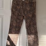 Free People  tan paisley print corduroy jean pants Photo 2