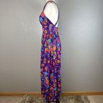 Vintage 60s Kamehameha Maxi Dress Purple Butterfly Floral Small Made in Hawaii Photo 3
