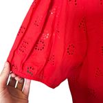 Karl Lagerfeld  Paris Red Eyelet Blouse
Measurements in pictures Photo 1
